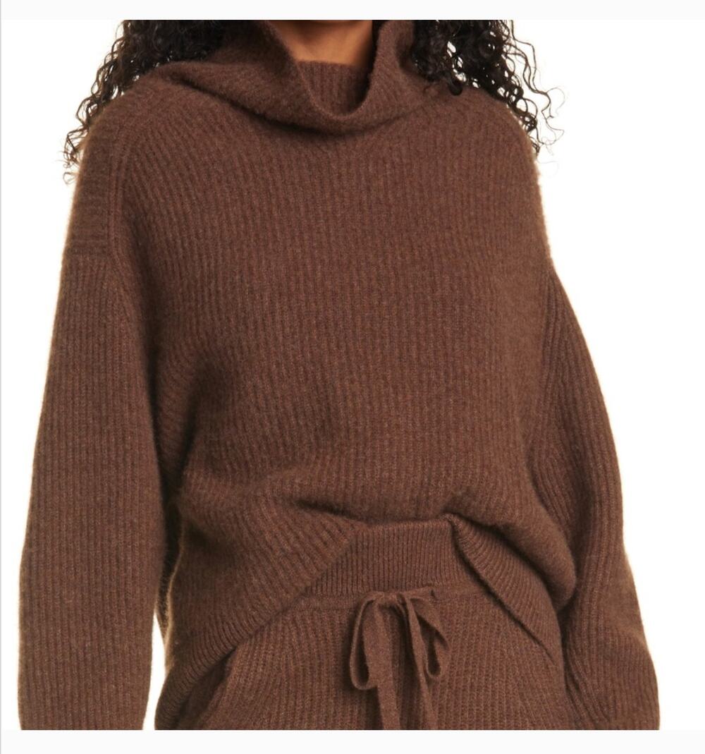 Rag & Bone Pierce Cashmere Turtleneck Sweater S Brown Quiet Luxury Old Money